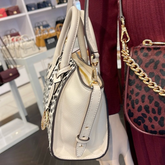 Avril Extra-Small Cheetah Print Calf Hair and Leather Satchel LT CRM MUL… - Picture 10 of 16